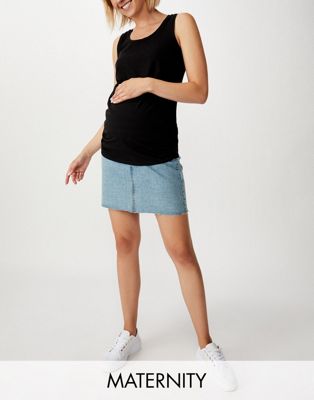 Cotton:On Maternity gathered side tank in black