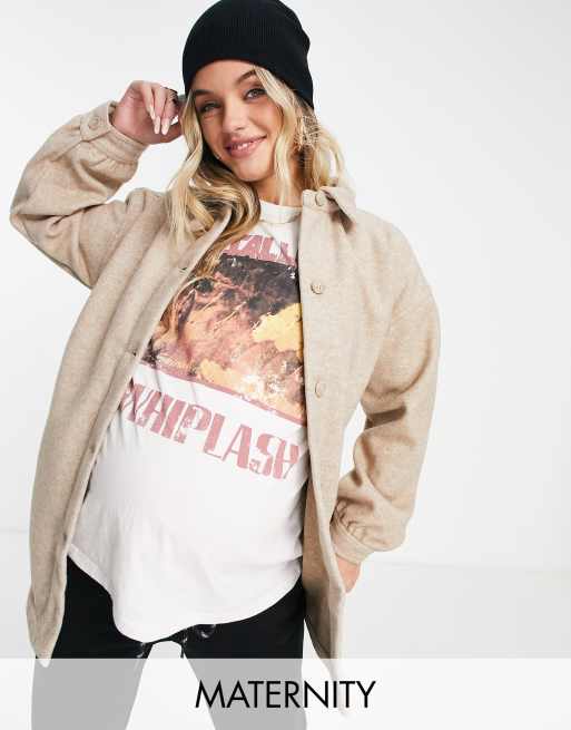 Cotton:On Maternity – Hemdjacke in Haferbeige