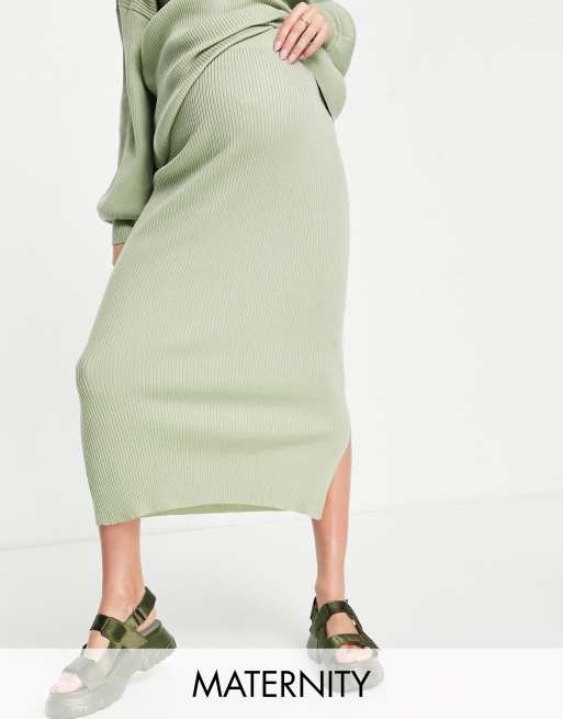 Cotton:On Maternity - Jupe mi-longue - Vert sauge