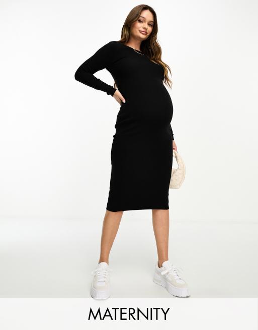 Black cotton shop maternity dress