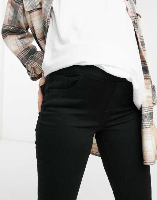 Cotton:On Maternity - Sorte skinny-jeans med ekstra stretch og taljekant under maven, 3 af 4