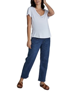 Cotton:On Maternity straight leg stretch jeans in blue