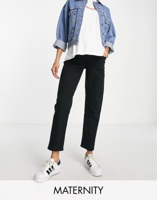 Cotton:On Maternity stretch mom jean in black - ASOS Price Checker