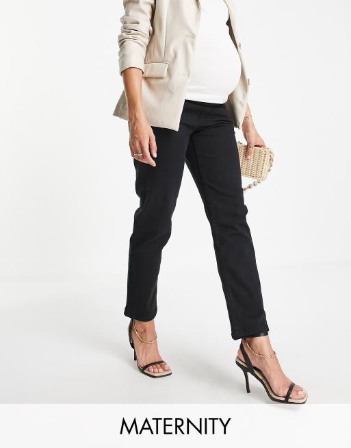 Cotton:On Maternity stretch mom jeans in black