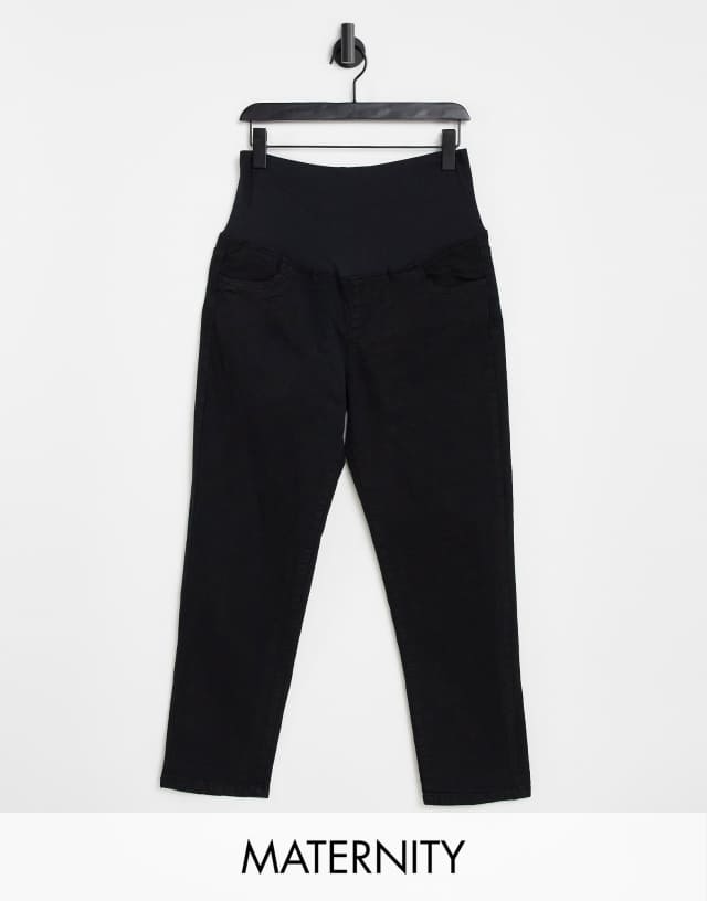 Cotton:On Maternity stretch mom jeans in black