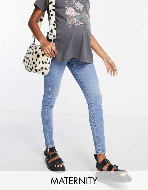 Cotton:On Maternity super stretch jeans in blue
