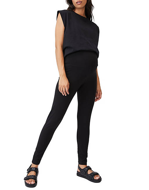 Cotton:On Maternity support leggings in black