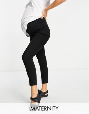 Cotton:On Maternity underbump cropped ripped skinny jean in wash black