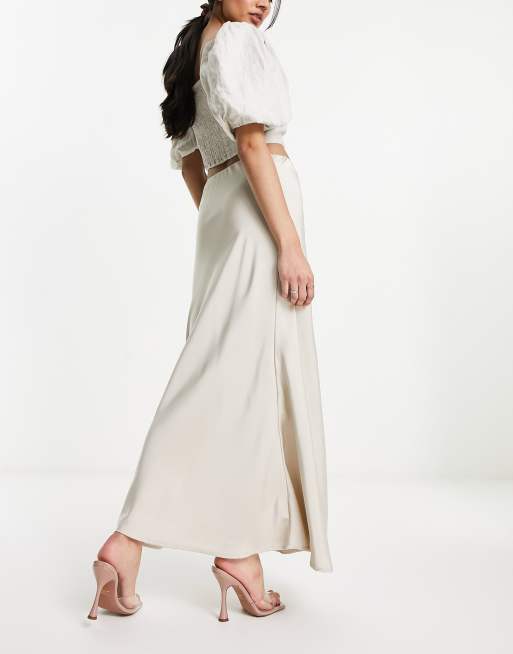 Cotton:On – Maxirock aus Satin in Stone, 2 von 4
