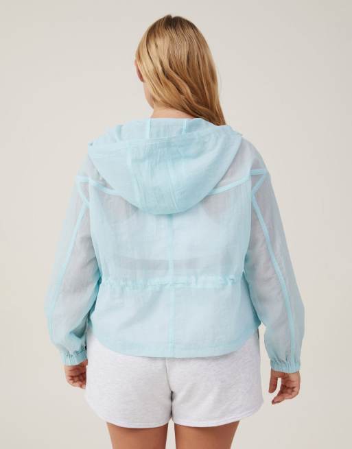 Cotton On mesh anorak jacket in light blue