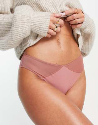 Juicy Couture mesh low rise lingerie thong in pink