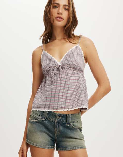 Cotton:On Micro low denim short in blue - view 1