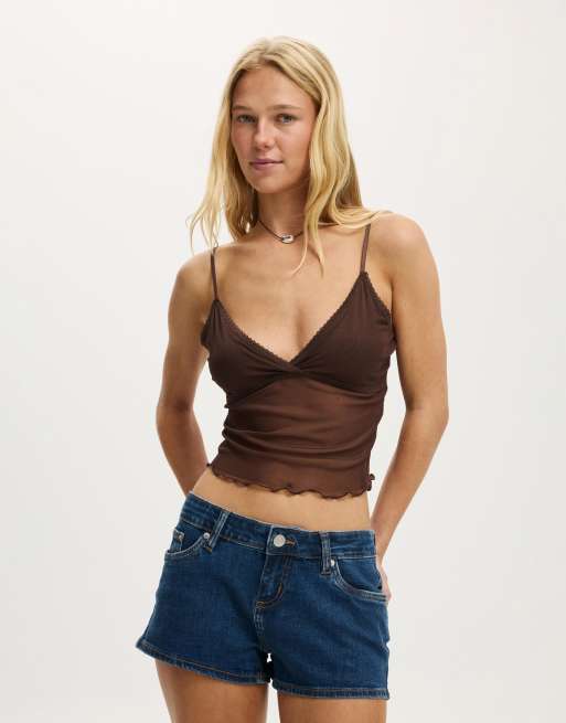 Cotton:On Micro low denim short in blue