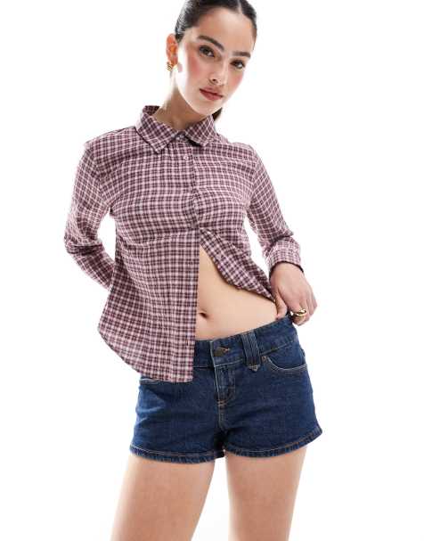 Cotton:On Micro low denim short in dark blue - view 1