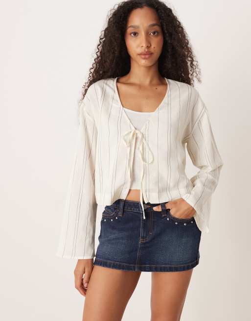 Cotton:On Micro low denim skirt in blue