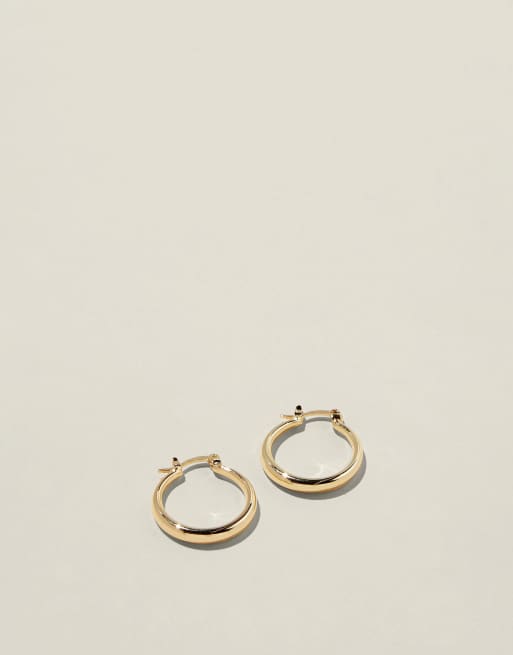 Cotton:On Mid hoop earring in gold