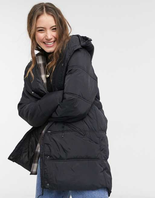 Mid length womens puffer 2024 jacket