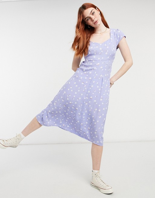 Cotton:On midi tea dress in lilac floral