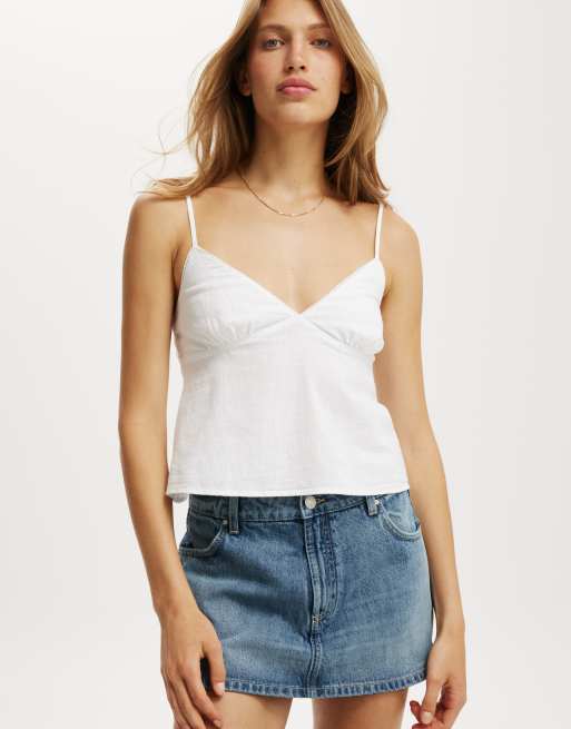 Cotton:On Mini denim skort in blue