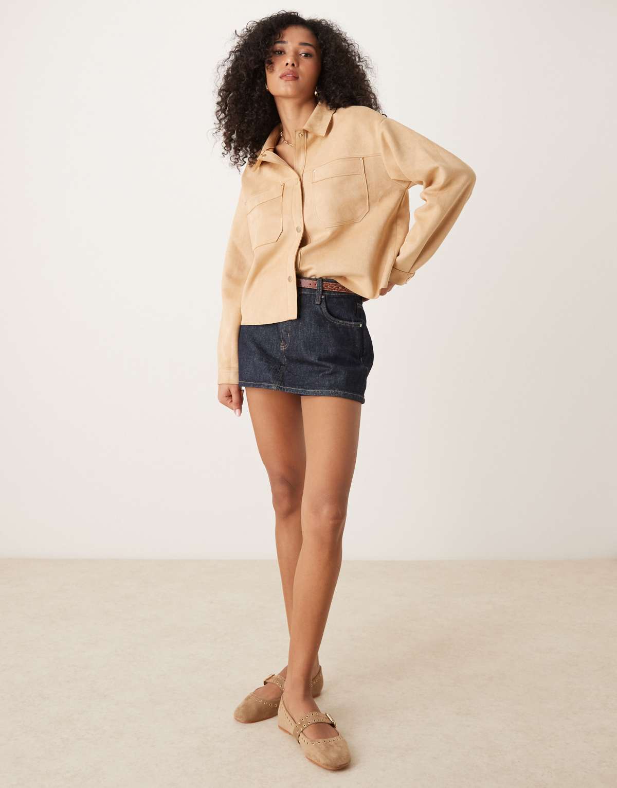 Cotton:On Mini denim skort in shutter blue