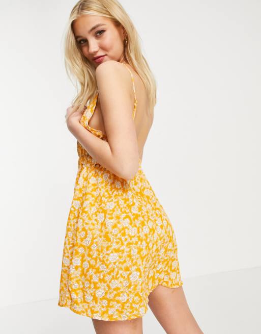 Cotton:On - Mini jurk met open achterkant in geel, 2 van 4