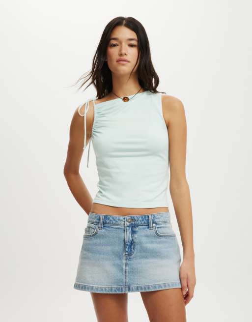 Cotton:On Nikki gathered tank in green