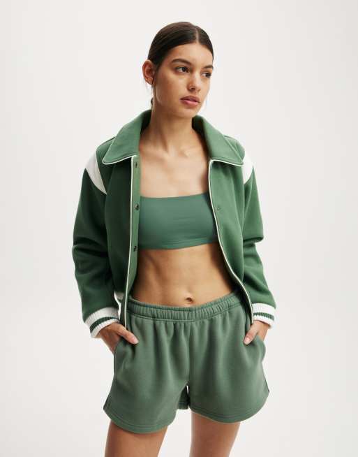 Cotton:On On field panelled bomber jacket in green