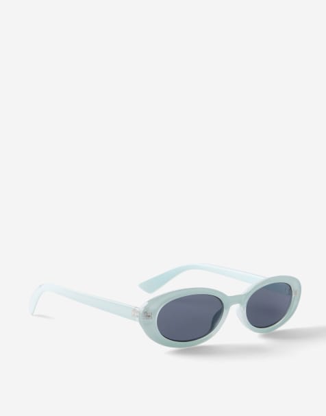 Cotton:On Ophelia oval sunglasses in blue - view 1