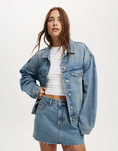 Cotton:On Original denim jacket in mid blue - view 1