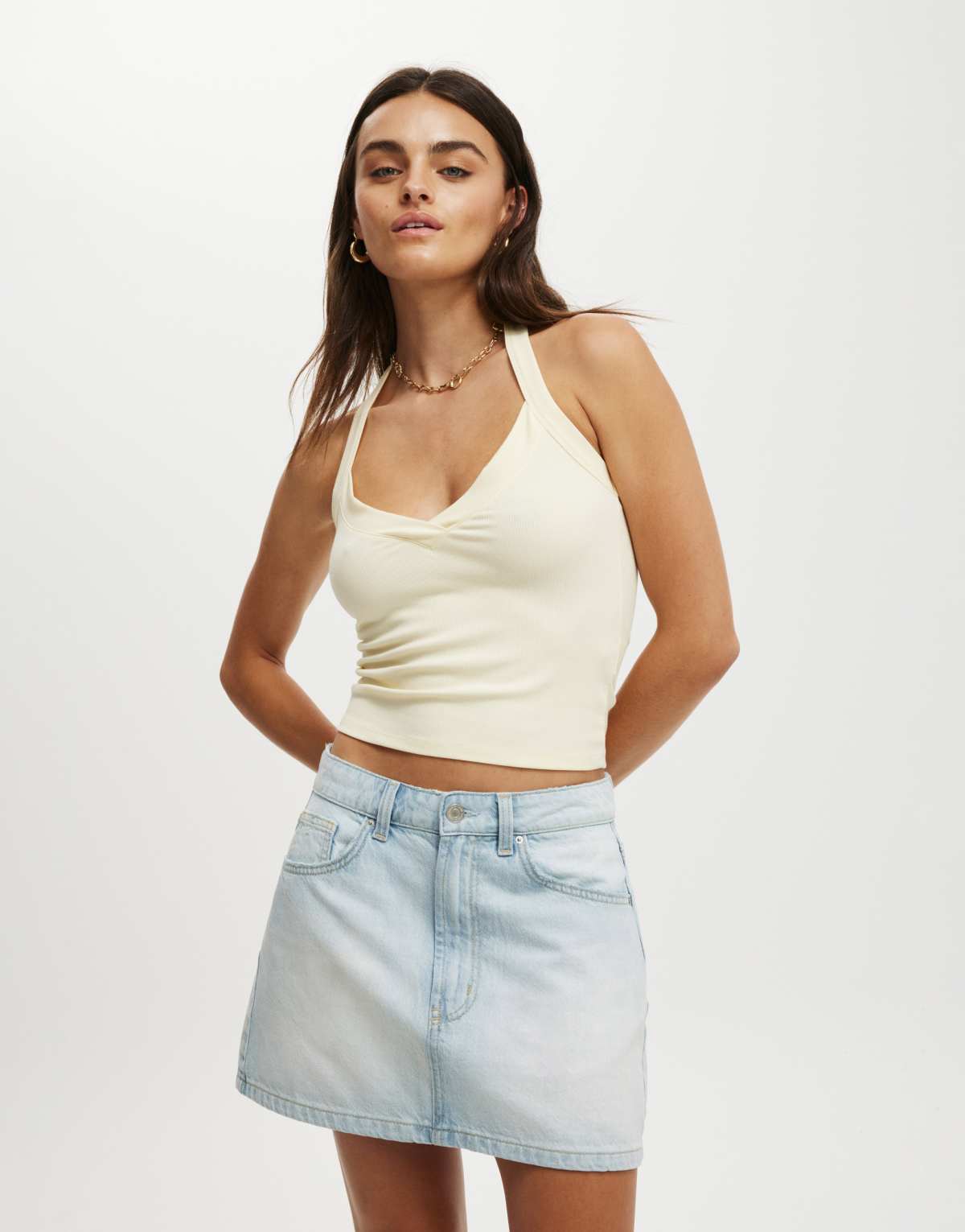 Cotton:On Original denim mini skirt in blue