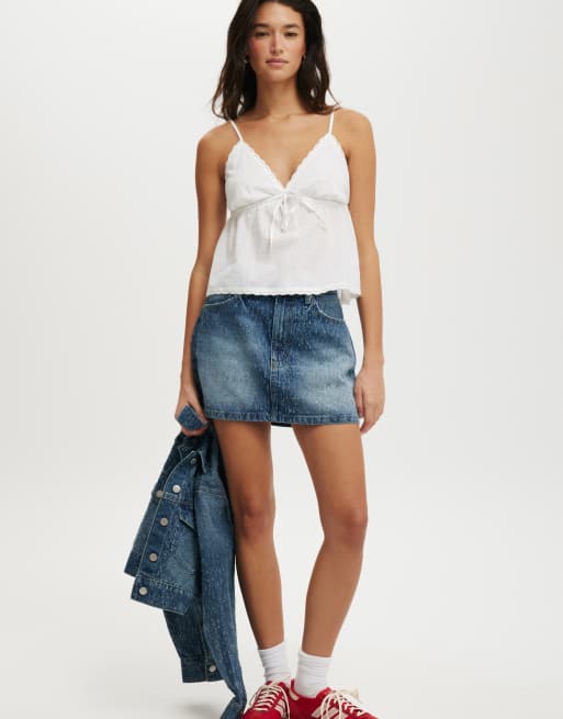 Cotton:On Original denim mini skirt in blue