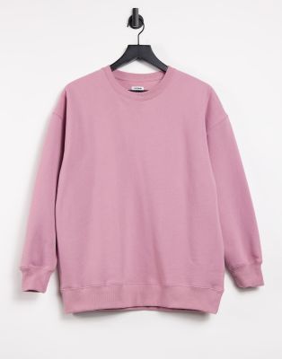pink oversized crew neck