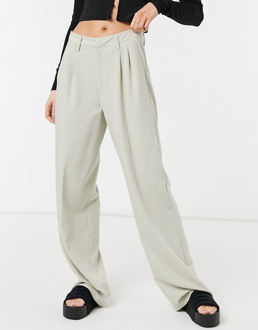 Cotton:On oversized pleared trouser in taupe