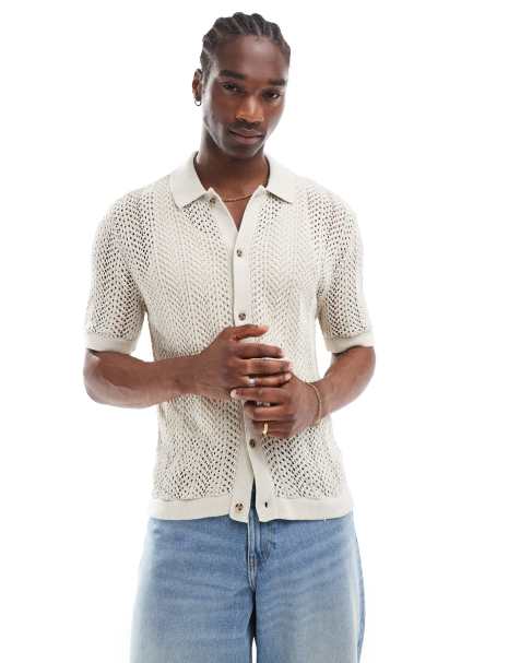 Cotton:On Pablo short sleeve shirt in off-white - view 1