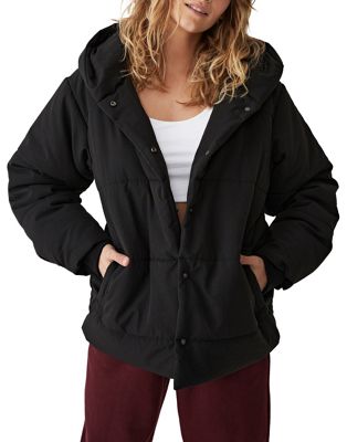 Cotton:On padded coat in black