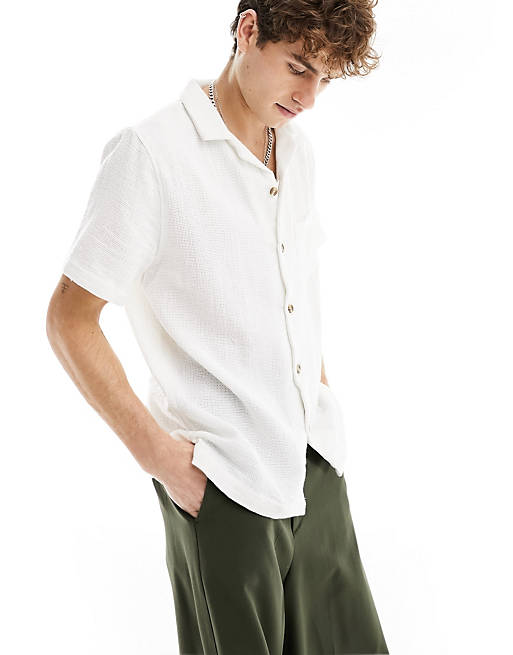 Cotton:On Palma short sleeve shirt in white | ASOS