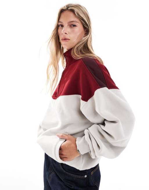 Burgundy quarter zip shop