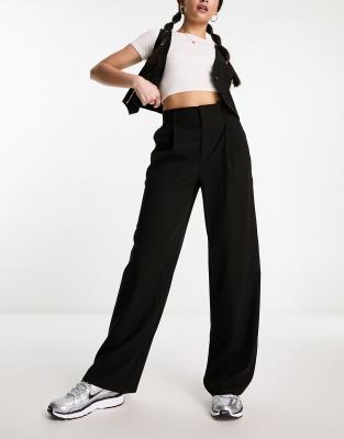 Cotton:On tailoring trouser in black - ASOS Price Checker