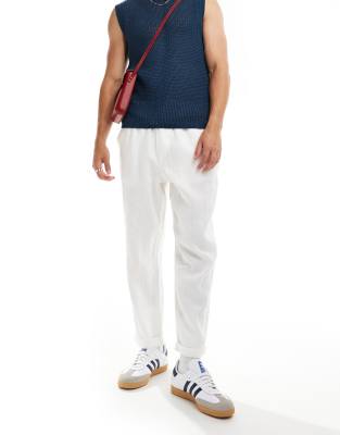Cotton On - Pantalon en lin - Blanc