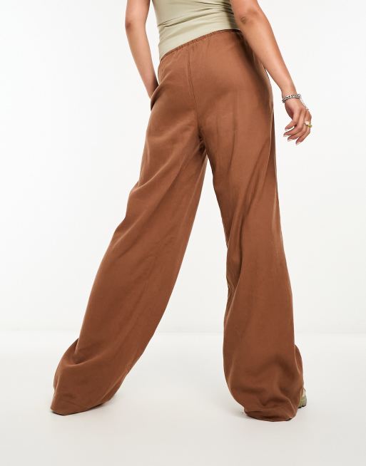 Pantalon best sale large marron