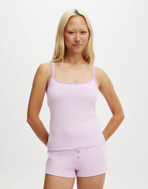 Cotton:On Peached jersey longline cami in purple