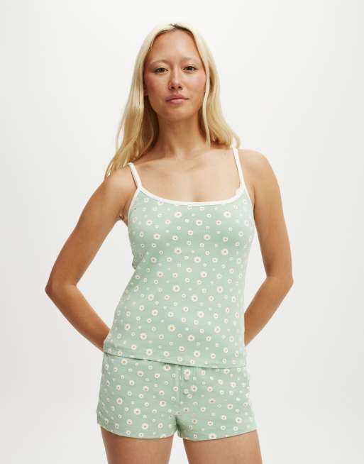 Cotton:On Peached jersey longline cami in spring daisy