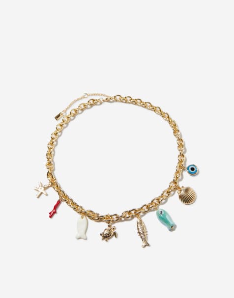 Cotton:On Pendant necklace in gold - view 1