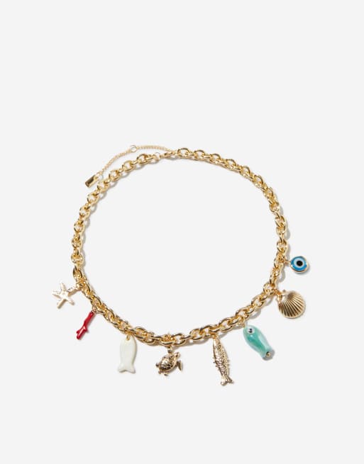 Cotton:On Pendant necklace in gold