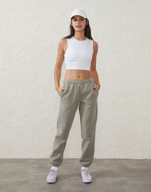 Cotton:On Plush essential gym joggers in khaki