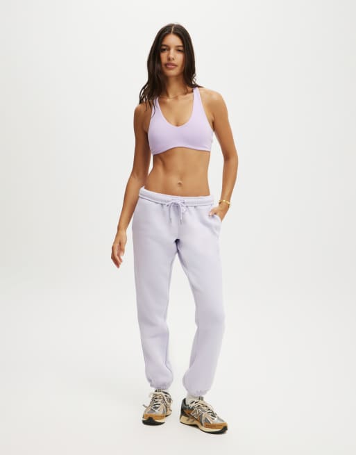 Cotton:On Plush essential gym sweatpant in pastel lilac