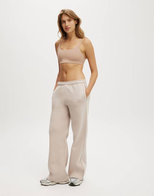 Cotton:On Plush essential straight leg sweatpant in off-white