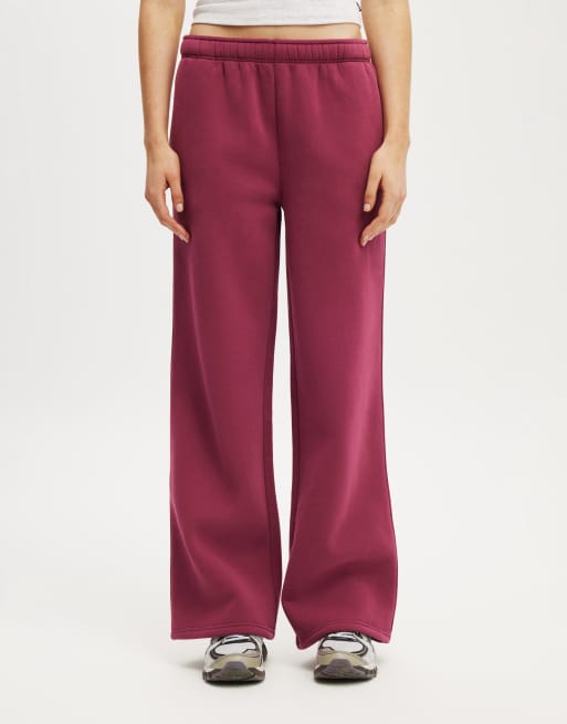 Cotton:On Plush essential straight leg sweatpant in red