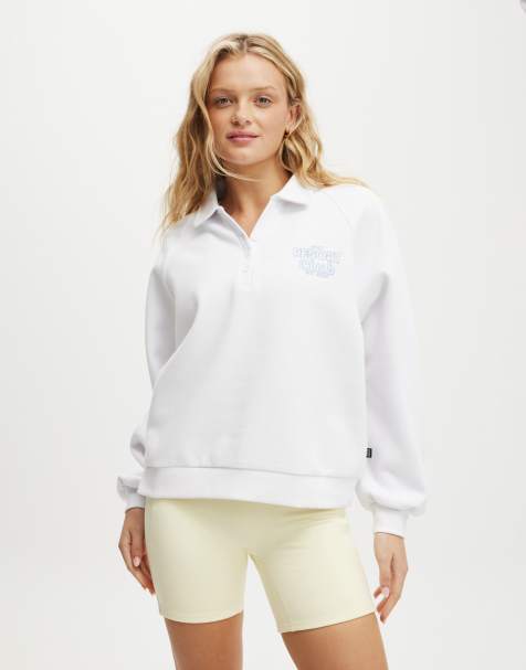 Cotton:On Plush graphic polo in white/resort club - view 1