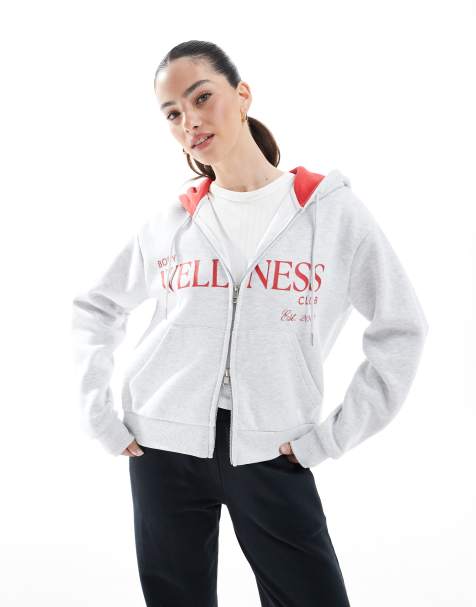 Cotton:On Plush graphic zip through in grey - view 1